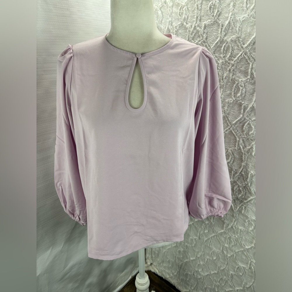 NWT J Crew Factory Puff-sleeve Satin-back Crepe Top, Blush Pink, Sizes: SP, PXXS